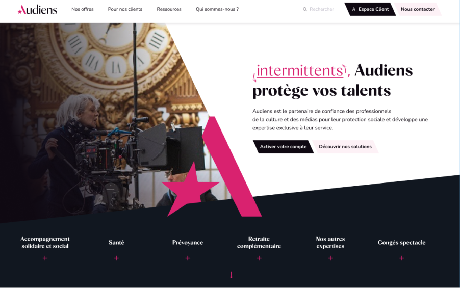 Audiens — page d'accueil