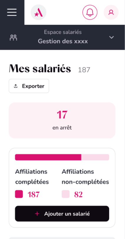 Audiens — dashboard mobile