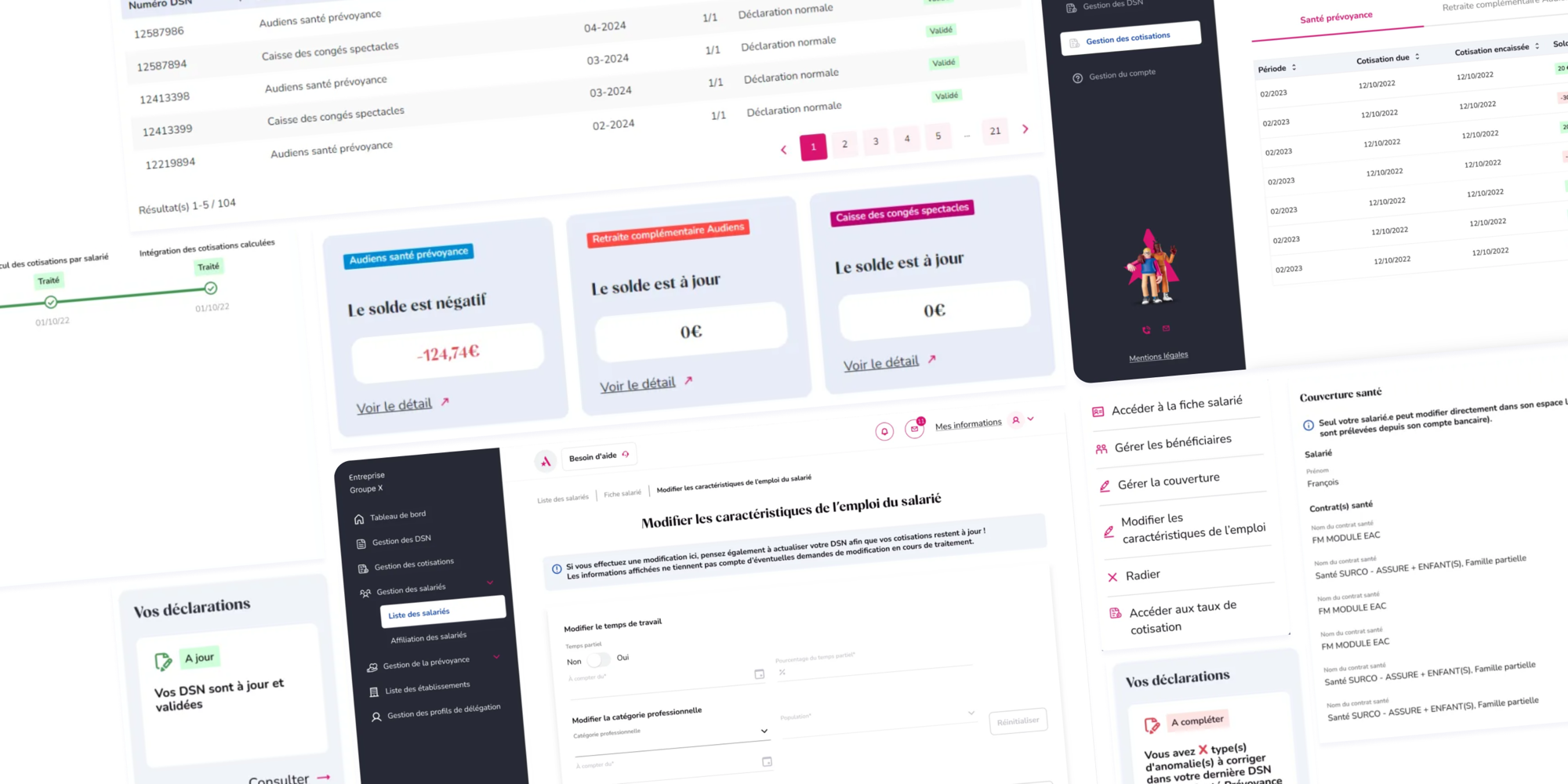 Craft Audiens — écrans, flows et design system
