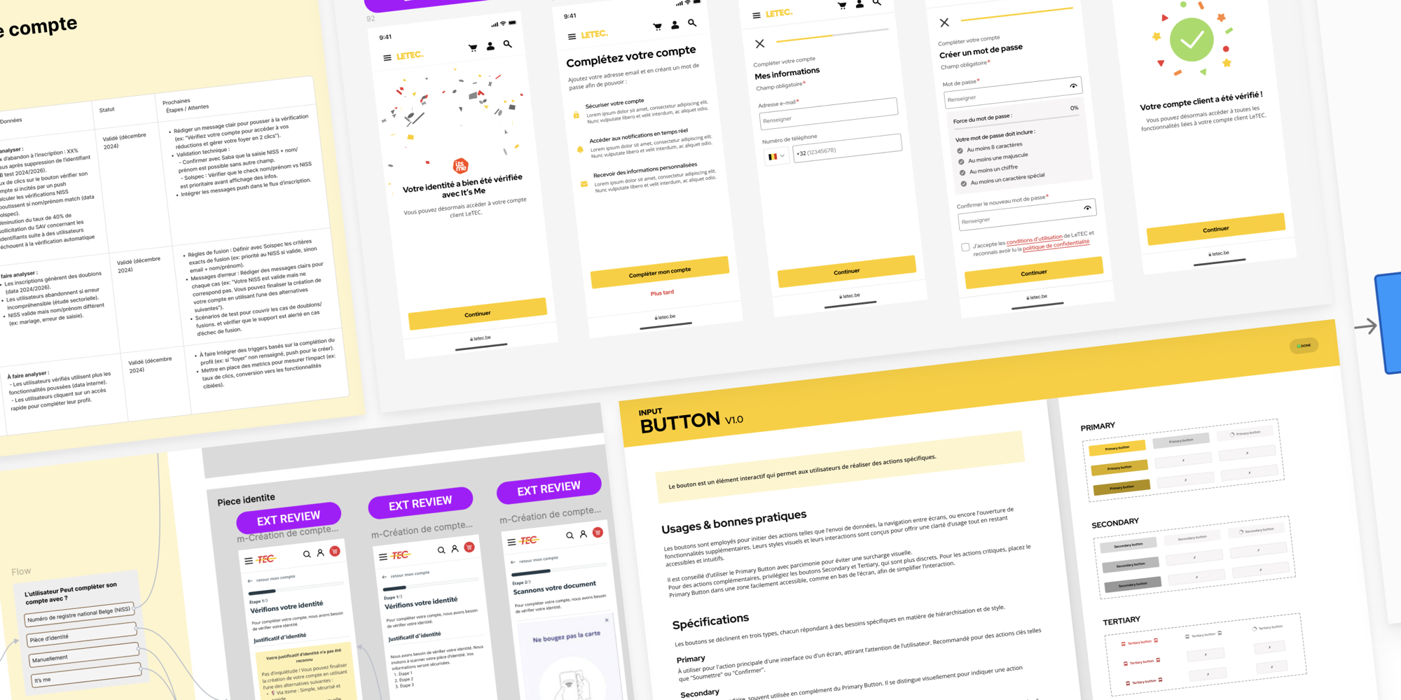 Craft LETEC — écrans, flows et design system