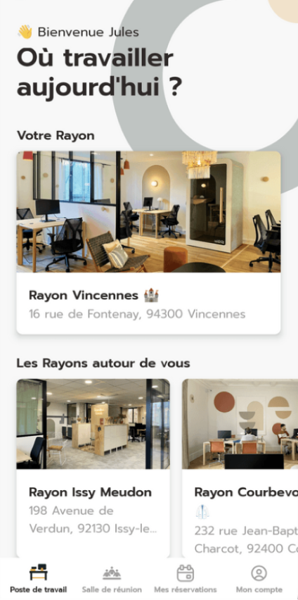 Rayon — liste coworking